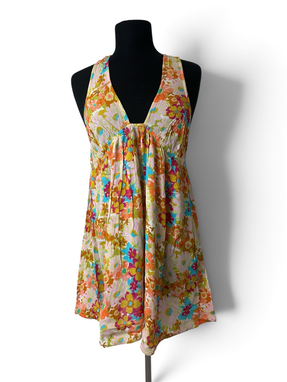 O’Neill Saltwater Essentials Sarah Floral Swim Cover Up Mini Dress S NWT